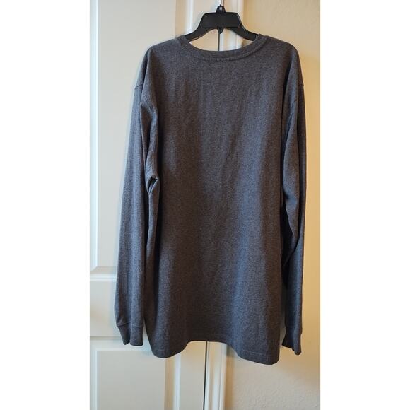Carhartt Men's Workwear Long-Sleeve Pocket Henley Gray T-Shirt XL - Picture 4 of 11